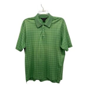 Brooks Brothers Polo Shirt Mens Large Green Performance Double Mercerized Cotton